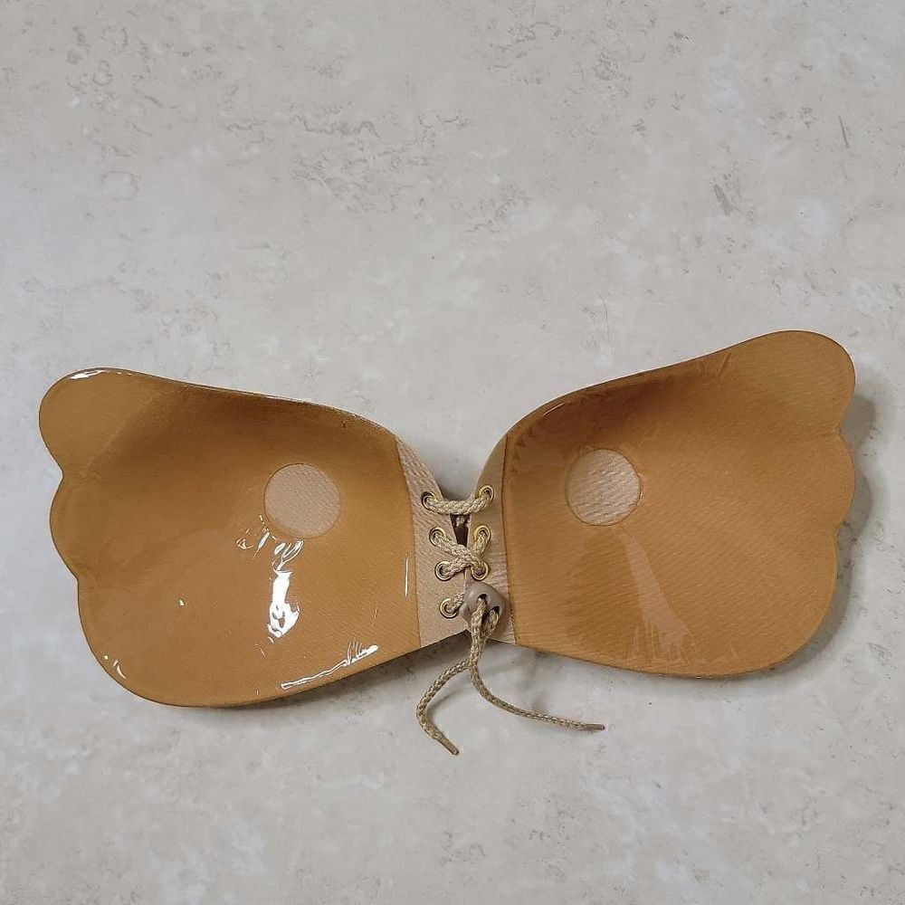 Self Adhesive Bra C Cup Backless Winged Goddess Nude - Picture 7 of 11